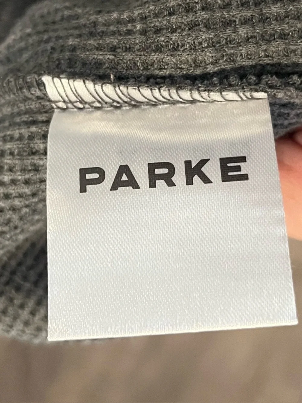 PARKE Waffle Boxer Wide Leg Pants in Stormy Gray - Picture 6 of 7